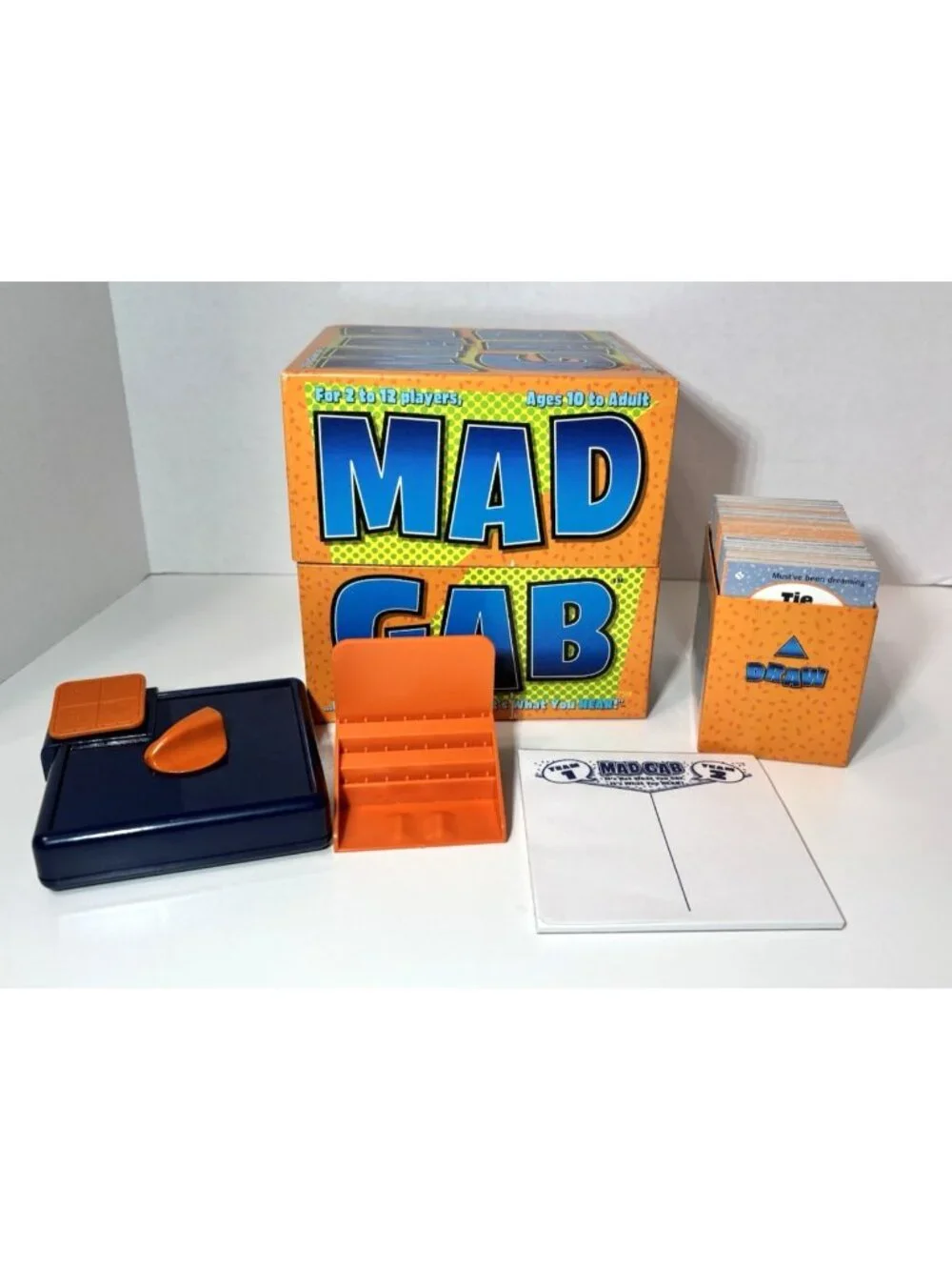 1995 MAD GAB Card Board Game USED TIMER WORKS